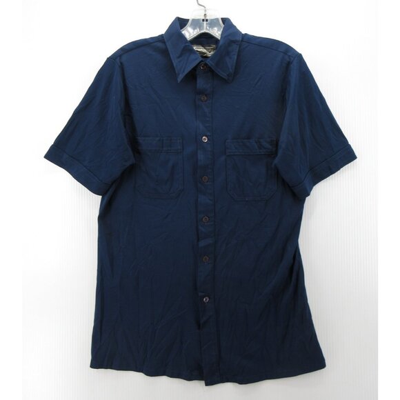 VINTAGE Sears Shirt Medium Sportswear 70s Leisure Disco Wide Collar - Picture 1 of 10